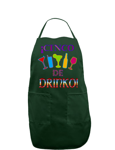 Cinco de Drinko! Dark Adult Apron-Bib Apron-TooLoud-Hunter-One-Size-Davson Sales