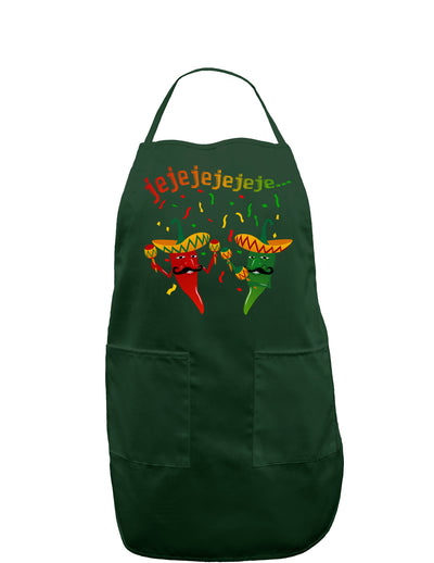 Jejeje Mexican Chili Peppers Dark Adult Apron-Bib Apron-TooLoud-Hunter-One-Size-Davson Sales