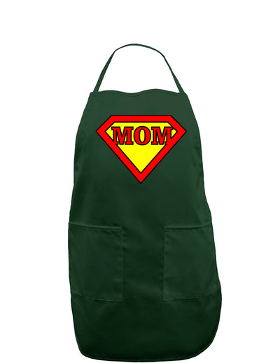 Super Mom Dark Adult Apron-Bib Apron-TooLoud-Hunter-One-Size-Davson Sales