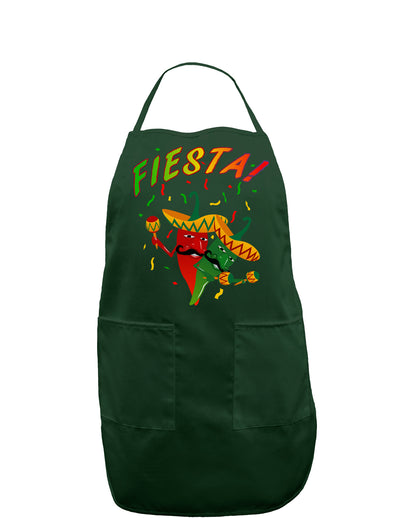 Chili Love Fiesta Dark Adult Apron-Bib Apron-TooLoud-Hunter-One-Size-Davson Sales