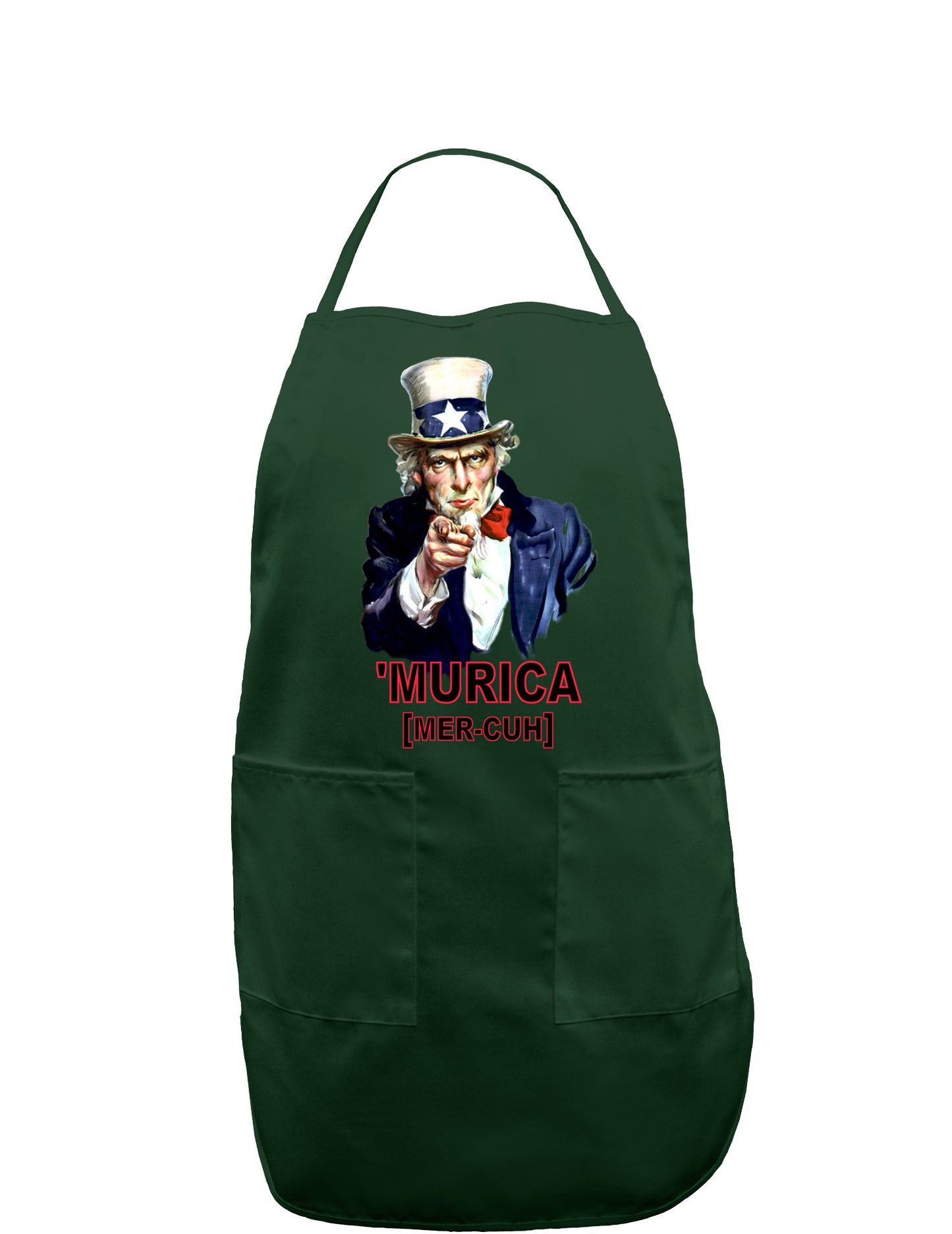 Uncle Sam Merica Dark Adult Apron-Bib Apron-TooLoud-Hunter-One-Size-Davson Sales
