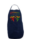 Jejeje Mexican Chili Peppers Dark Adult Apron-Bib Apron-TooLoud-Navy-One-Size-Davson Sales