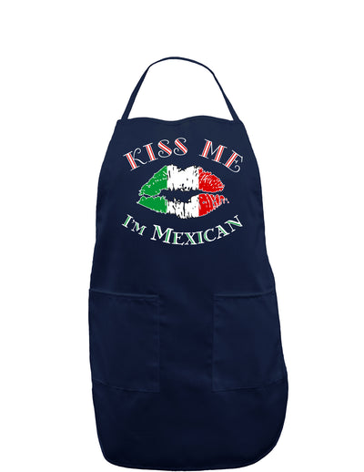 Kiss Me I'm Mexican Dark Adult Apron-Bib Apron-TooLoud-Navy-One-Size-Davson Sales