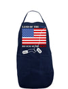 Home of the Free Because of the Brave Dark Adult Apron-Bib Apron-TooLoud-Navy-One-Size-Davson Sales