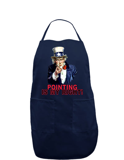 Uncle Sam Pointing is my Right Dark Adult Apron-Bib Apron-TooLoud-Navy-One-Size-Davson Sales