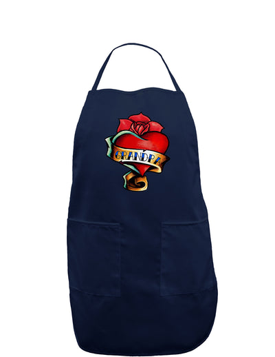 Tattoo Heart Grandpa Dark Adult Apron-Bib Apron-TooLoud-Navy-One-Size-Davson Sales