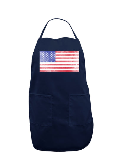 Weathered American Flag Dark Adult Apron-Bib Apron-TooLoud-Navy-One-Size-Davson Sales