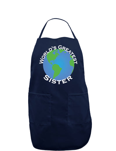 World's Greatest Sister Dark Adult Apron-Bib Apron-TooLoud-Navy-One-Size-Davson Sales