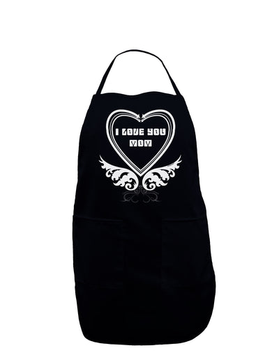 I love you Mom Dark Adult Apron-Bib Apron-TooLoud-Navy-One-Size-Davson Sales