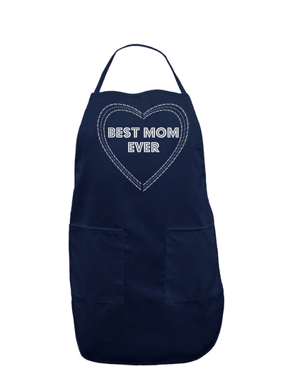 Best Mom Ever Heart Text Dark Adult Apron-Bib Apron-TooLoud-Navy-One-Size-Davson Sales