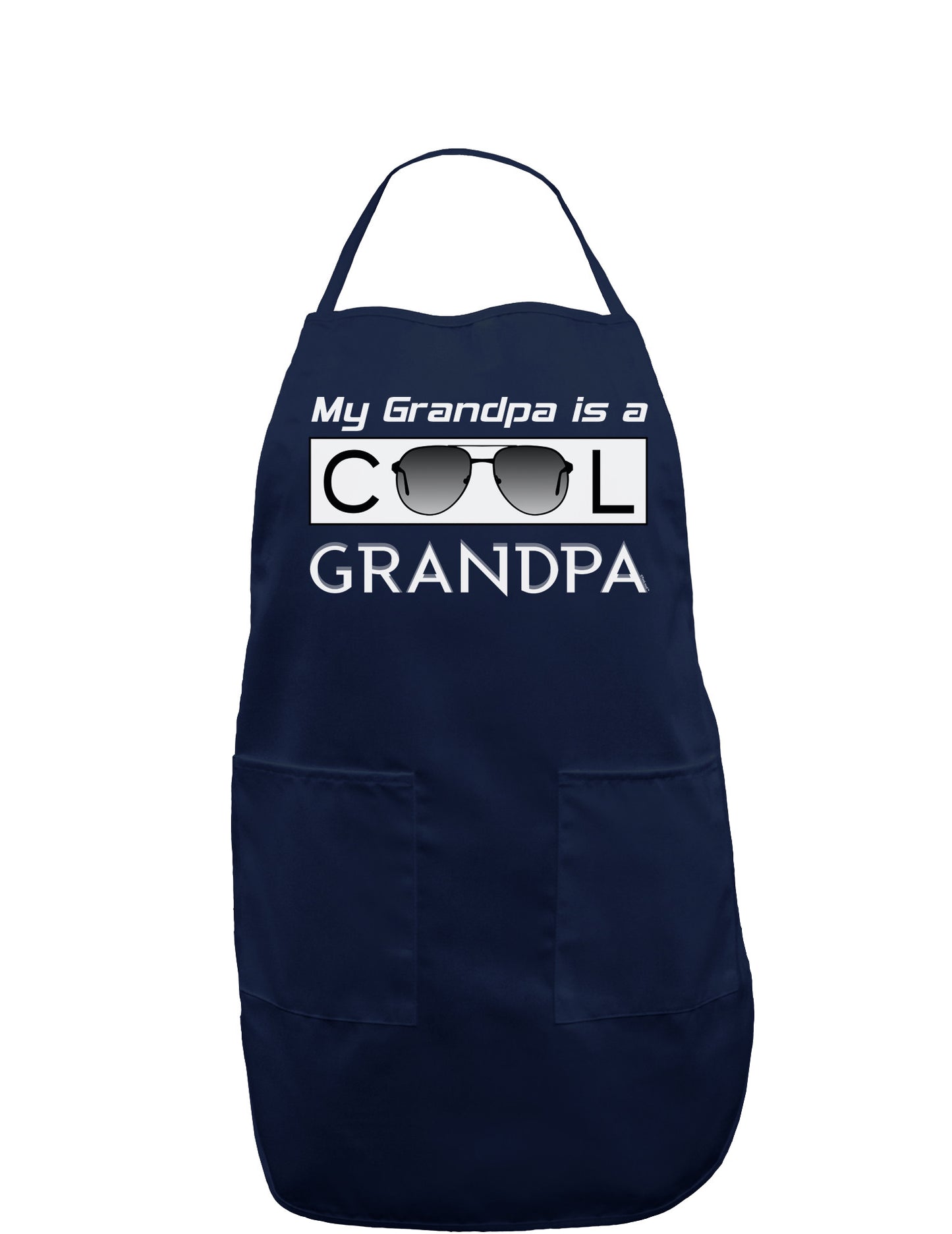 My Grandpa is a Cool Grandpa Dark Adult Apron-Bib Apron-TooLoud-Navy-One-Size-Davson Sales