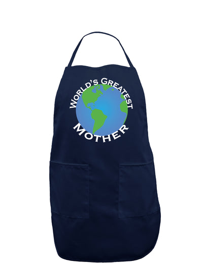 World's Greatest Mother Dark Adult Apron-Bib Apron-TooLoud-Navy-One-Size-Davson Sales