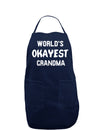 World's Okayest Grandma Dark Adult Apron-Bib Apron-TooLoud-Navy-One-Size-Davson Sales