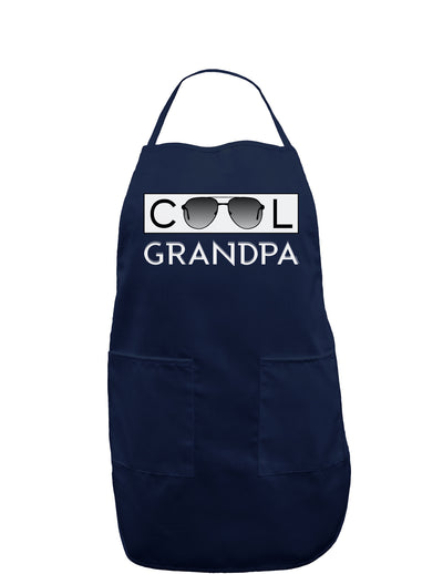 Cool Grandpa Dark Adult Apron-Bib Apron-TooLoud-Navy-One-Size-Davson Sales