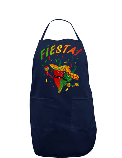 Chili Love Fiesta Dark Adult Apron-Bib Apron-TooLoud-Navy-One-Size-Davson Sales