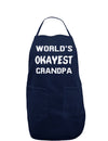 World's Okayest Grandpa Dark Adult Apron-Bib Apron-TooLoud-Navy-One-Size-Davson Sales