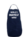 World's Okayest Mom Dark Adult Apron-Bib Apron-TooLoud-Navy-One-Size-Davson Sales