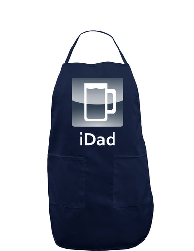 iDad Beer Dark Adult Apron-Bib Apron-TooLoud-Navy-One-Size-Davson Sales