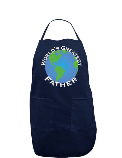 World's Greatest Father Dark Adult Apron-Bib Apron-TooLoud-Navy-One-Size-Davson Sales