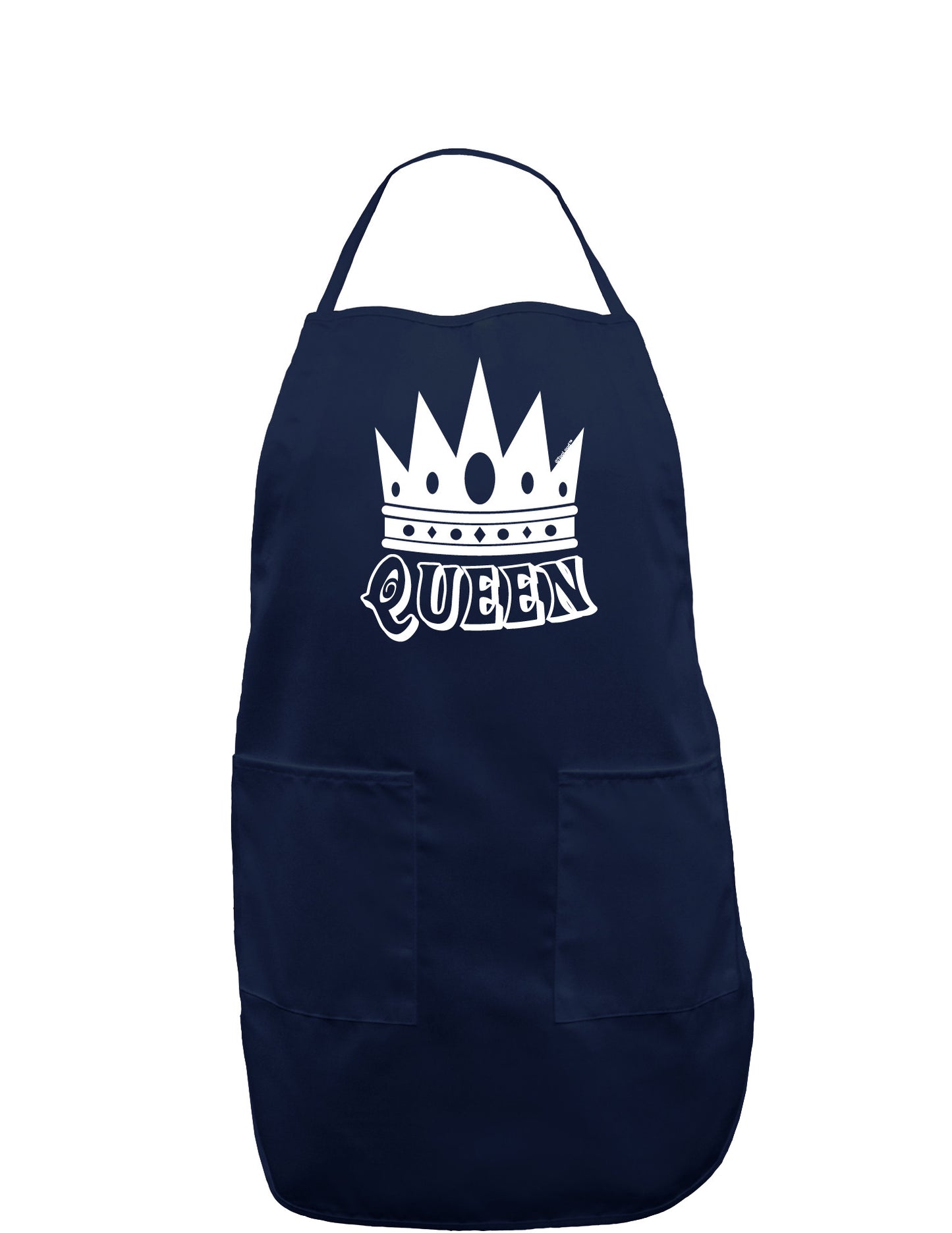 Queen Dark Adult Apron-Bib Apron-TooLoud-Navy-One-Size-Davson Sales