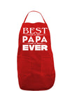 Best Papa Ever Dark Adult Apron-Bib Apron-TooLoud-Red-One-Size-Davson Sales