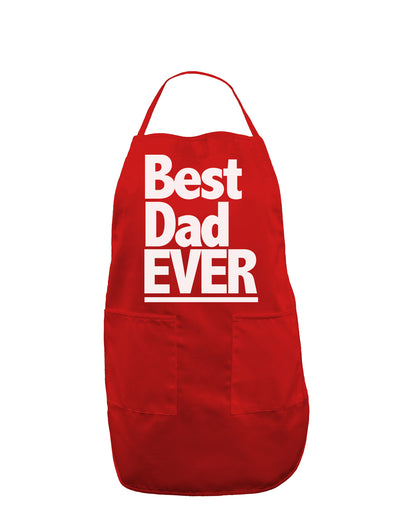 Father's Day Best Dad Ever Dark Adult Apron-Bib Apron-TooLoud-Red-One-Size-Davson Sales