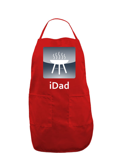 iDad Grill Dark Adult Apron-Bib Apron-TooLoud-Red-One-Size-Davson Sales