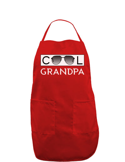 Cool Grandpa Dark Adult Apron-Bib Apron-TooLoud-Red-One-Size-Davson Sales