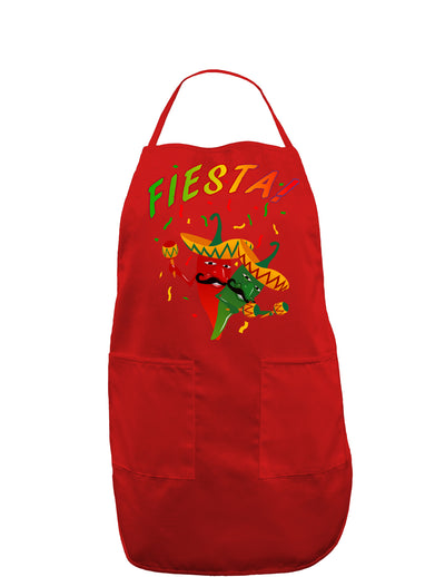 Chili Love Fiesta Dark Adult Apron-Bib Apron-TooLoud-Red-One-Size-Davson Sales