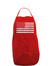 Distressed Black and White American Flag Dark Adult Apron-Bib Apron-TooLoud-Red-One-Size-Davson Sales