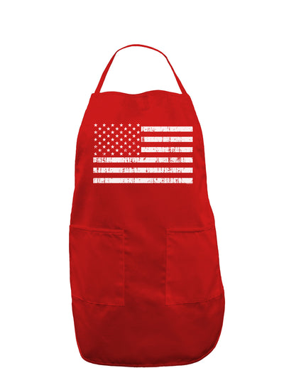 Distressed Black and White American Flag Dark Adult Apron-Bib Apron-TooLoud-Red-One-Size-Davson Sales