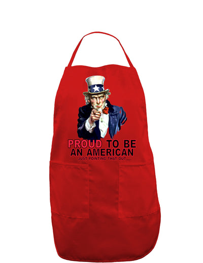 Uncle Sam Proud to be an American Dark Adult Apron-Bib Apron-TooLoud-Red-One-Size-Davson Sales