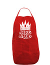 King Dad Dark Adult Apron-Bib Apron-TooLoud-Red-One-Size-Davson Sales