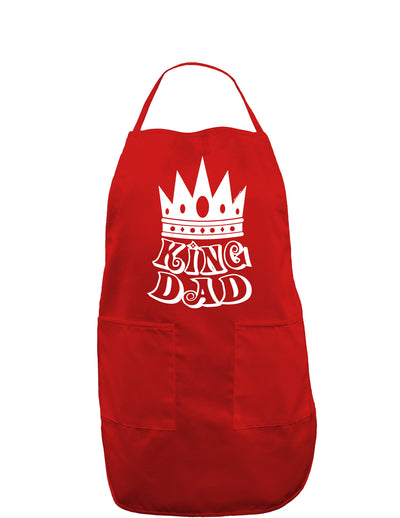 King Dad Dark Adult Apron-Bib Apron-TooLoud-Red-One-Size-Davson Sales