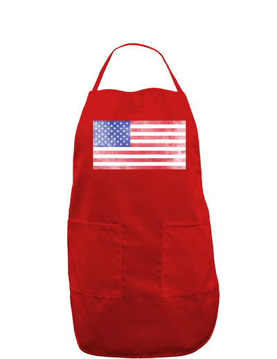 Weathered American Flag Dark Adult Apron-Bib Apron-TooLoud-Red-One-Size-Davson Sales