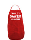 World's Okayest Grandma Dark Adult Apron-Bib Apron-TooLoud-Red-One-Size-Davson Sales