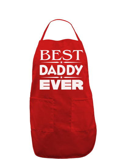 Best Daddy Ever Dark Adult Apron-Bib Apron-TooLoud-Red-One-Size-Davson Sales