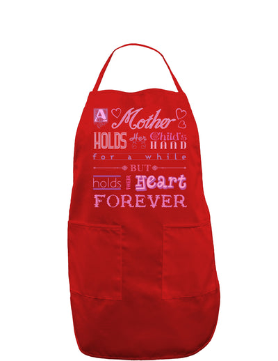A Mother Holds Mother's Day Dark Adult Apron-Bib Apron-TooLoud-Red-One-Size-Davson Sales