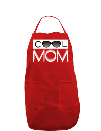 Cool Mom Dark Adult Apron-Bib Apron-TooLoud-Red-One-Size-Davson Sales