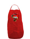 Tattoo Heart Dad Dark Adult Apron-Bib Apron-TooLoud-Red-One-Size-Davson Sales