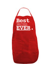 Mother's Day Best Mom Ever Dark Adult Apron-Bib Apron-TooLoud-Red-One-Size-Davson Sales