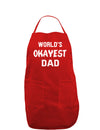 World's Okayest Dad Dark Adult Apron-Bib Apron-TooLoud-Red-One-Size-Davson Sales