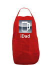 iDad Beer Dark Adult Apron-Bib Apron-TooLoud-Red-One-Size-Davson Sales