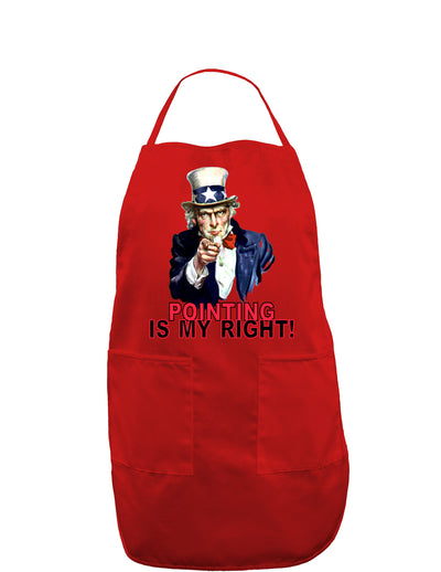 Uncle Sam Pointing is my Right Dark Adult Apron-Bib Apron-TooLoud-Red-One-Size-Davson Sales