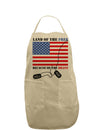 Home of the Free Because of the Brave Adult Apron-Bib Apron-TooLoud-Khaki-One-Size-Davson Sales