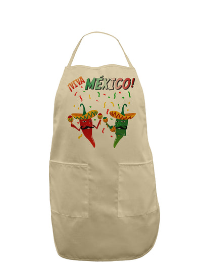 Viva Mexco Chili Peppers Adult Apron-Bib Apron-TooLoud-Khaki-One-Size-Davson Sales