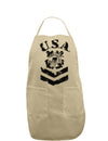 USA Military Coast Guard Stencil Logo Adult Apron-Bib Apron-TooLoud-Khaki-One-Size-Davson Sales