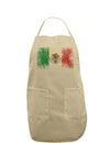 Distressed Mexican Flag Adult Apron-Bib Apron-TooLoud-Khaki-One-Size-Davson Sales