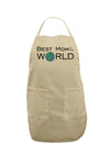 Best Mom in the World Adult Apron-Bib Apron-TooLoud-Khaki-One-Size-Davson Sales