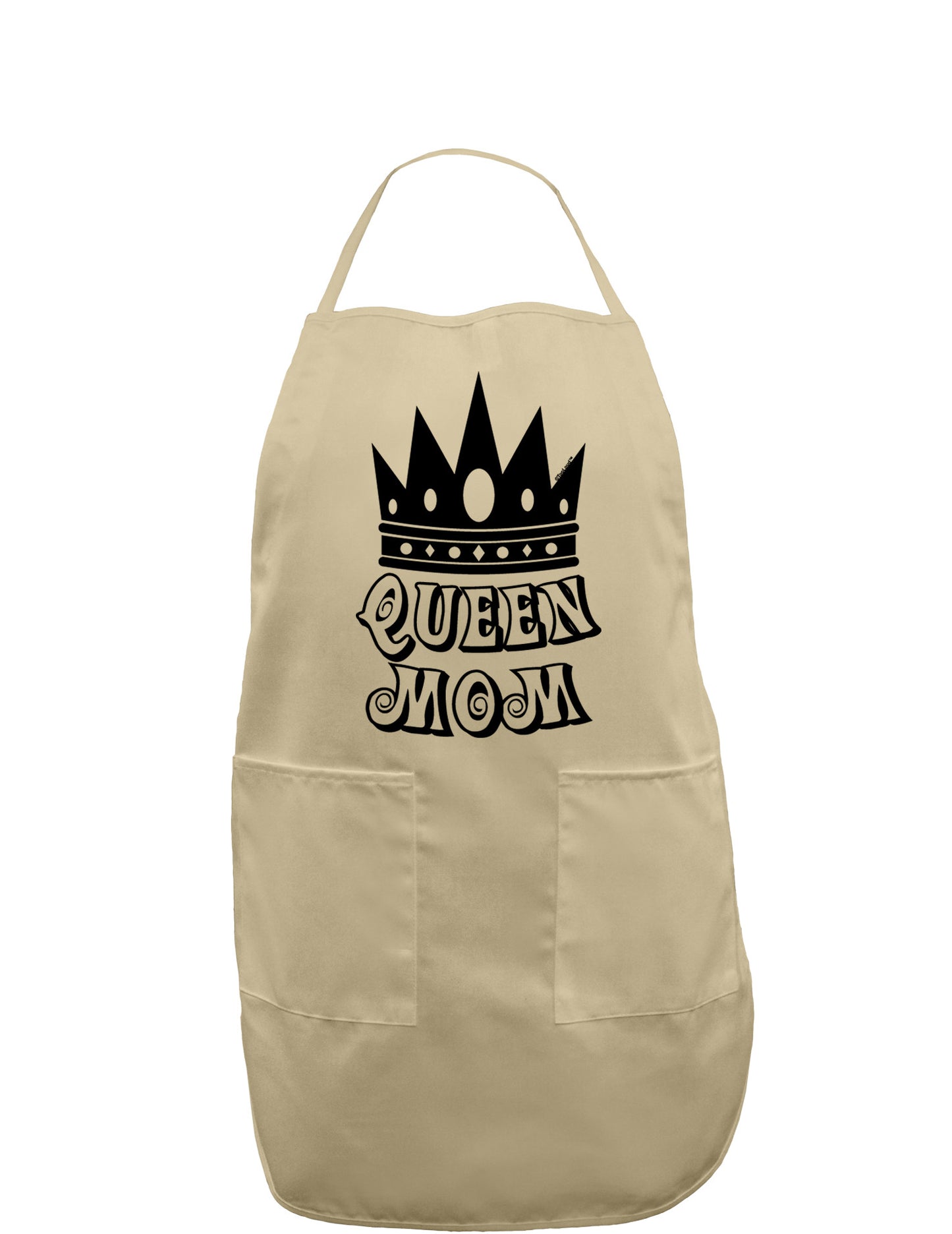 Queen Mom Adult Apron-Bib Apron-TooLoud-Khaki-One-Size-Davson Sales